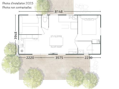 Camping Koawa Les Cigales - New Loggia 31m² Clim TV - Photo 2