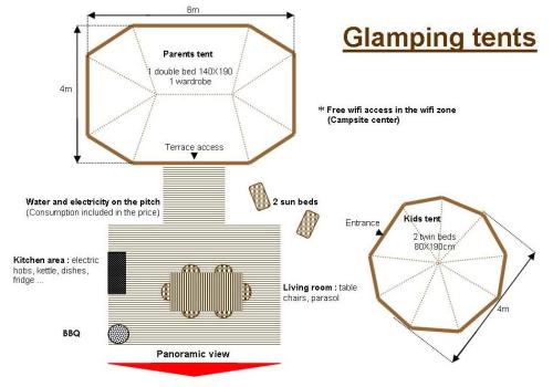 Les Castels Domaine de La Paille Basse - GLAMPING TENT - Two tents per pitch - Photo 4