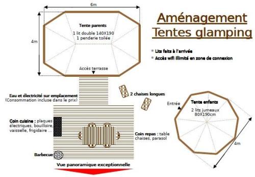 Les Castels Domaine de La Paille Basse - GLAMPING TENT - Two tents per pitch - Photo 5