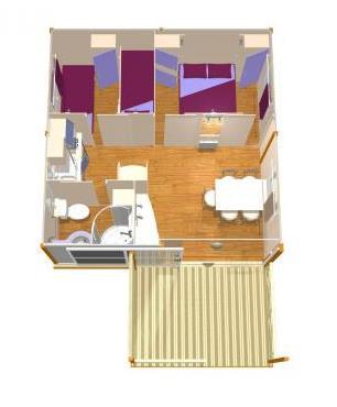 Flower Camping La Beaume - Chalet 28m² CONFORT+ 2 bedrooms / sheltered terrace - Photo 6