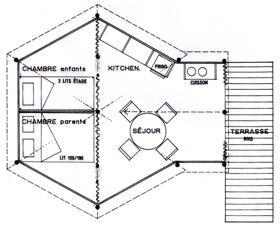 Flower Camping La Beaume - Tipi 20m² CONFORT 2 bedrooms / Half-covered terrace (without toilet blocks) - Photo 6