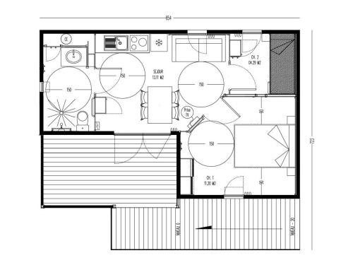 Flower Camping La Beaume - Chalet 35m² CONFORT+ 2 bedrooms - sheltered terrace (adapted to the people with reduced mobility) - Photo 6