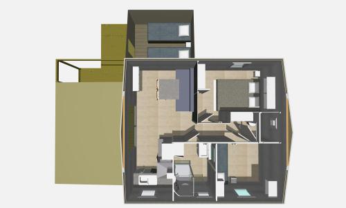 Flower Camping La Beaume - Chalet Pili-pili Bois 32m² CONFORT+ 3 bedrooms / sheltered terrace - Photo 5