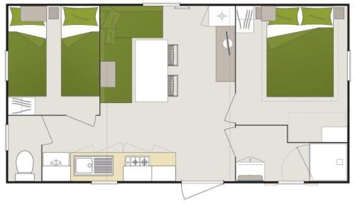 Camping Le Tastesoule - NEW Mobile-home CONFORT+ TV 26m² - 2 bedrooms + Half-covered terrace - Photo 7