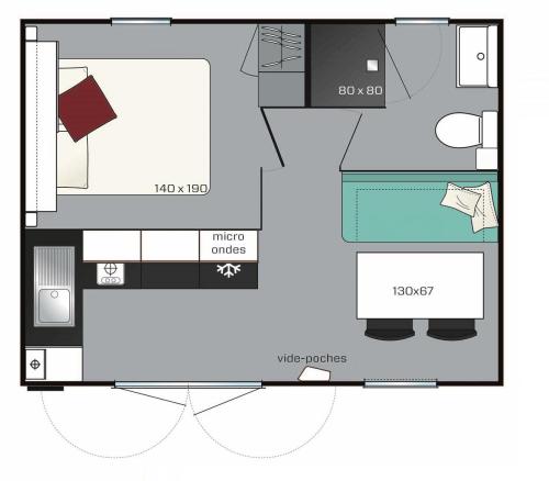 Campo di Liccia - Mobile-home air-conditioned 1 bedroom - Photo 7