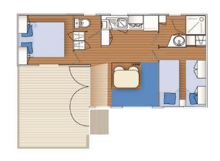 Camping Entre Terre et Mer - Mobile home Confort (2 bedrooms) - Photo 3