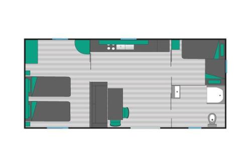 Camping Holiday Green - Cottage Handi Confort 32 m² - 2 bedrooms + air-conditioning / adapted to the people with reduced mobility - Photo 7