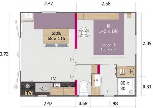 Camping Le Rivage - Cottage - 1 chambre 2 pers. - Photo 4