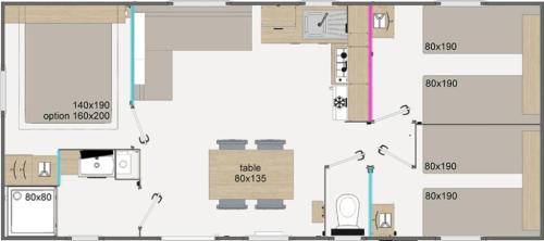 Camping Le Rivage - Mobil Home Premium 3 chambres 6 pers. - Photo 7