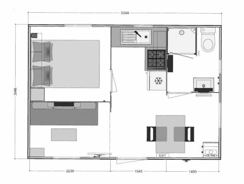 Flower Camping La Blanche Hermine - Mobile-home Pénestin CONFORT 20m² (1 bedroom - 2 people) + Covered terrace + TV - Photo 7