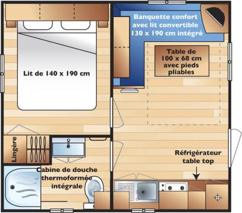 Camping La Blanche Hermine - Mobile home PENERF (1 bedroom) - Photo 7