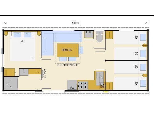 Campilô - CONFORT+ Mobile home 3 bedrooms 30m² + terrace - Photo 8