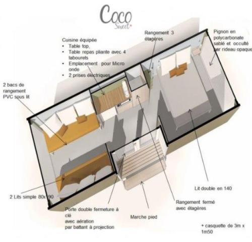 Campilô - Tent Coco Sweet 16m² 1 bedroom - Photo 6