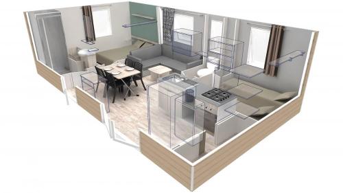 Campilô - CONFORT+ Mobile home EVO 2 bedrooms 29m² + Half-covered terrace - Photo 8