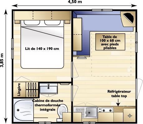 Camping du Vieux Château - Mobilhome Escale 16m²- 1 bedroom + Television - Photo 6
