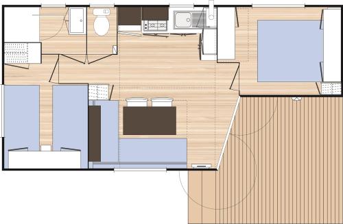 Camping du Vieux Château - Mobilhome Escapade Confort 27m² - 2 bedrooms + Television - Photo 6