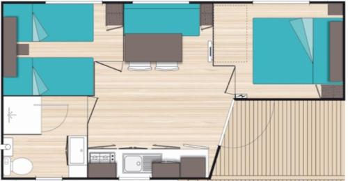 Camping La Lagune - Mobile-home 2 bedrooms Miri 23m² - Photo 3