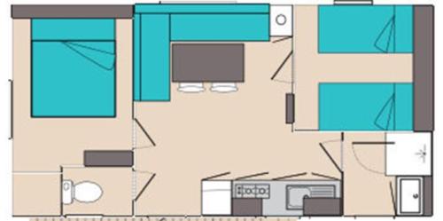 Camping La Lagune - Mobile-home 2 bedrooms Moana 27m² - Photo 3
