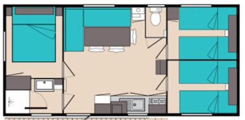 Camping La Lagune - Mobile-home 3 bedrooms Fenua 30m² - Photo 4