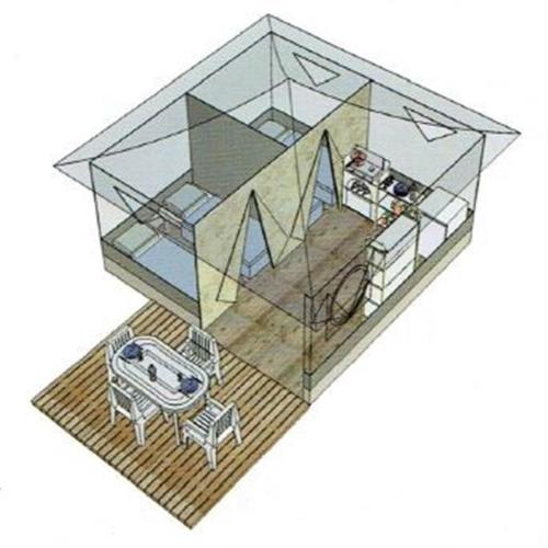 Camping Morédéna - Canvas bungalow (2 bedrooms) + Terrace - Photo 2