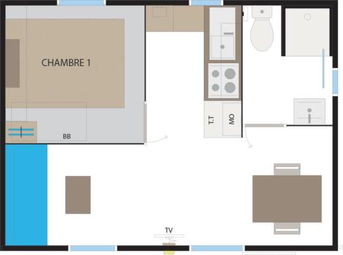Camping la Ferme des 4 Chênes - Mobile-home URSUYA 1CH - Photo 1