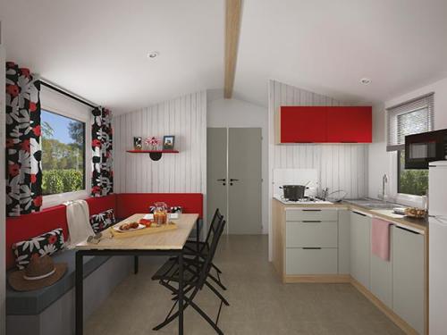 Camping la Ferme des 4 Chênes - Mobilhome RHUNEA 2CH PREMIUM 2019 - Terrasse intégrée - Photo 4