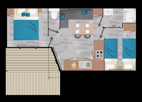 Camping la Ferme des 4 Chênes - Mobil home JAIZKIBEL 2CH Terrasse integrée - Photo 8