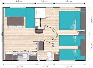 Flower Camping Altea - Mobile-home Eco 24-27m² air-conditioning (2 bedrooms) - Photo 10