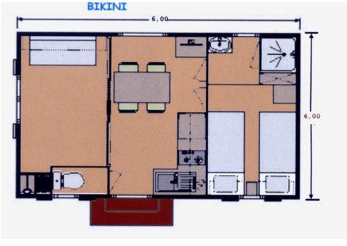 Camping Abbatiale - Mobile-home 1 bedroom Bikini - Photo 4