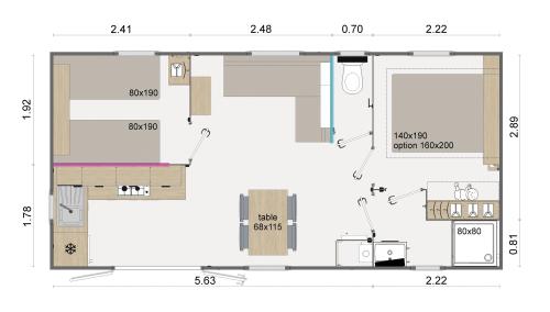 Camping Abbatiale - Mobile-home 2 bedrooms Lodge - Photo 4