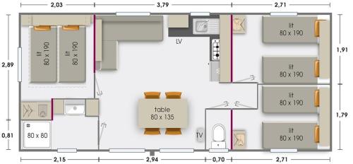 Camping Abbatiale - Mobile-home 3 bedrooms Lodge - Photo 4