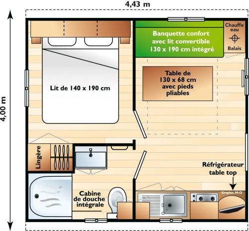 Sites et Paysages Domaine de la Catinière - Mobil-Home 1 bedroom with terrace + TV - Photo 3