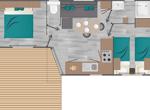 Huttopia Lac de Serre Ponçon - 2-roomed Mobile Home - Photo 10
