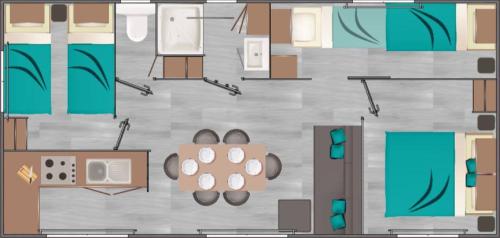 Camping Les Genêts - Mobile-home Premium Grand Large 3 bedrooms 37 m² - Photo 4