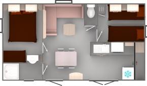 Camping Côté Plage - CONFORT - Mobil-home Dune 29m² - 2 chambres 4/6 pers. - Photo 5