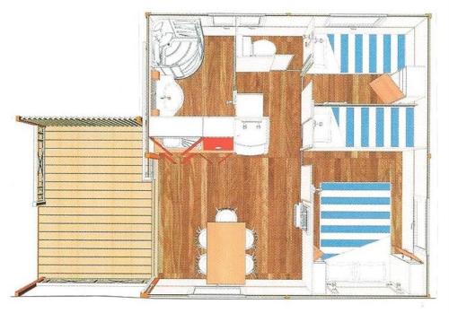 Camping Côté Plage - Chalet Canelle 25m² - 2 bedrooms + sheltered terrace - Photo 2