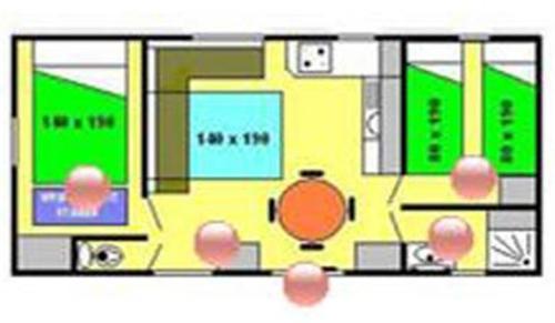 Camping Côté Plage - Mobilhome Cordova 30 m² - 2 bedrooms + sheltered terrace - Photo 4