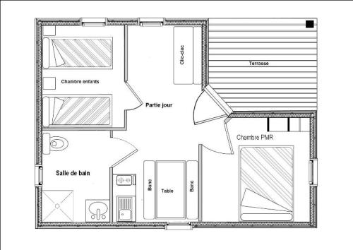 Camping Qualité le Val de Saures - Chalet PMR 32m² / 2 Zimmer + überdachte Terrasse (TV + WLAN) - adapted to the people with reduced mobility - Photo 2