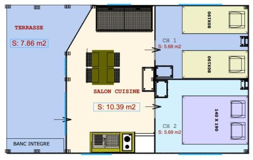 Flower Camping les Genêts - Tente Lodge reeflower Confort + 28m² (2 bedrooms) sheltered terrace - Photo 6