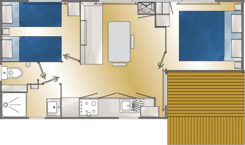 Flower Camping les Genêts - Mobile home Océane Confort + 25m² (2 bedrooms) + sheltered terrace - Photo 2