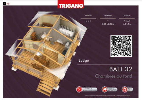 Flower Camping Mas de Champel - Bali Safari Tent 35m² Comfort - 2 bed - Terrace - without sanitary facilities - Photo 5