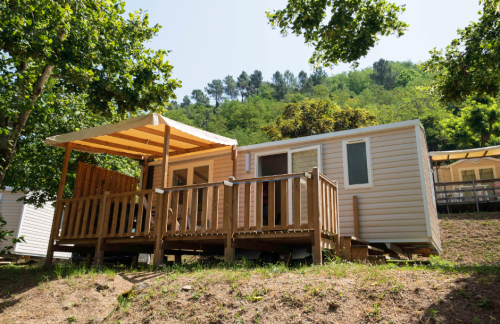 Flower Camping Mas de Champel - Mobile-Home 30m² - Comfort - 2 bedrooms - Semi-covered terrace - TV - Air conditioning - Photo 1