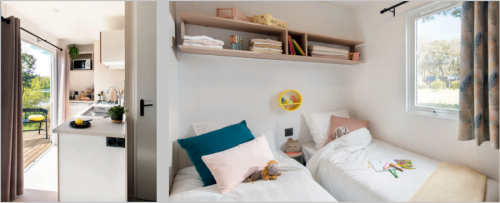 Flower Camping Mas de Champel - Mobile-Home 30m²- Premium - 2 bedrooms - Covered terrace - CLIM + TV + sheets + towels included - Photo 2