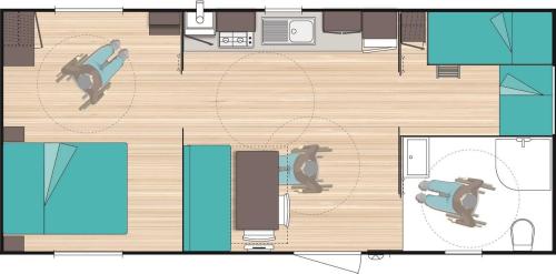 Les Castels Parc de Fierbois - Mobile home - 2 bedrooms - 1 bathroom - Wheelchair friendly - Photo 7