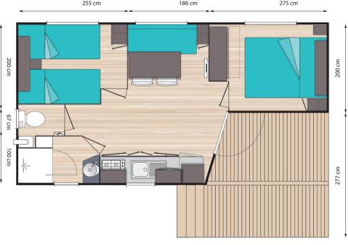 Camping Les Champs Blancs - Mobile home with air conditioning - Photo 8