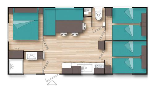 Camping Les Champs Blancs - Mobile home CONFORT (AIR-CONDITIONING + tv) - Photo 8