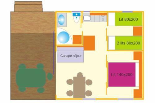Camping Du Vieux Château - Chalet 25m² / 2 bedrooms - sheltered terrace - Photo 8