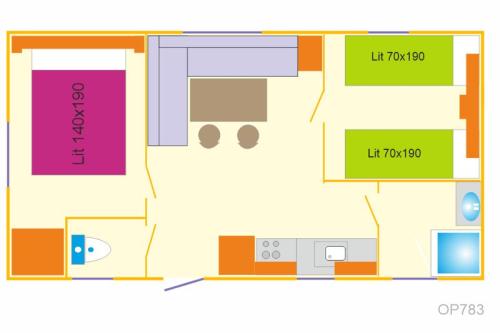 Camping Du Vieux Château - Mobile home 26m² / 2 bedrooms - terrace 15m² - Photo 10