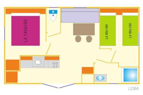 Camping Du Vieux Château - Mobile home 26m² / 2 bedrooms - terrace 15m² - Photo 8