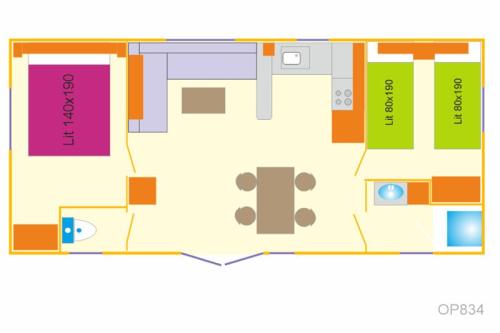 Camping Du Vieux Château - Mobile home 26m² / 2 bedrooms - terrace 15m² - Photo 9